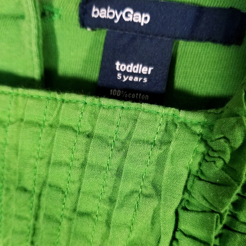 💚Girls💚 clover green Baby GAP ruffled sleeved